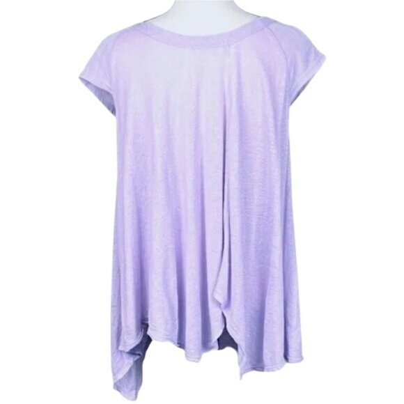 Free People Keep It Casual Linen Pastel Purple Tunic - Picture 5 of 8